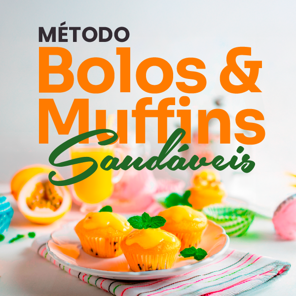 CookBook com técnica de congelamento e armazenamento; receitas de bolinhos nutritivos sem glúten e sem lácteos para fazer utilizando apenas um liquidificador ou fuê; dicas imprescindíveis para resultados perfeitos, além de receitas de leites vegetais e tabela de conversão de medidas